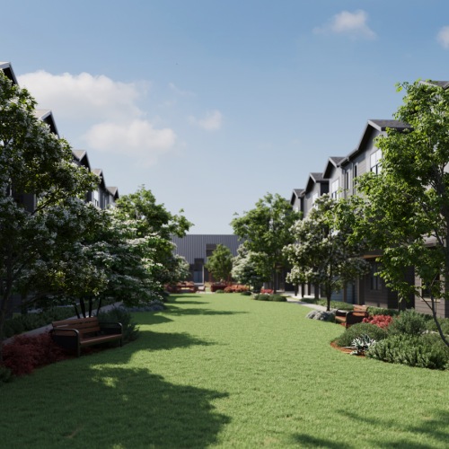 large park with picnic tables and benches in Berkley