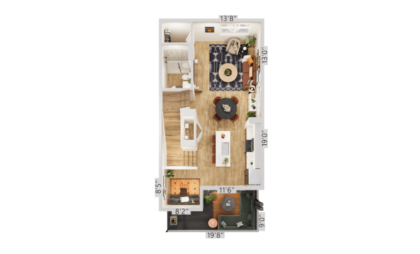 Ascent 4 x 3 A - 4 bedroom floorplan layout with 3 bathrooms and 1616 square feet
